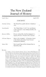 The New Zealand Journal of History
