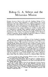 Bishop G. A. Selwyn and the Melanesian Mission - New Zealand ...