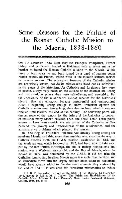 Some Reasons for the Failure of the Roman Catholic Mission to the ...