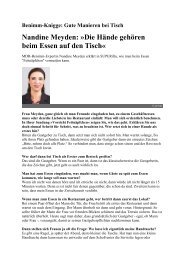 Die Hände gehören beim Essen auf den Tisch - Etikette und mehr