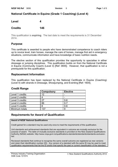 National Certificate In Equine Grade 1 Coaching Level 4 NZQA pearson-english-international-certificate-language-consultants