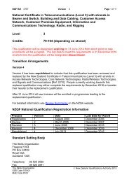 National Certificate in Telecommunications (Level 3) with ... - NZQA