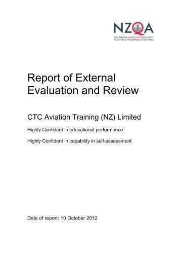 CTC Aviation Training (NZ) Limited - NZQA