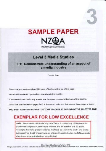 91490 Excellence Exemplar - NZQA