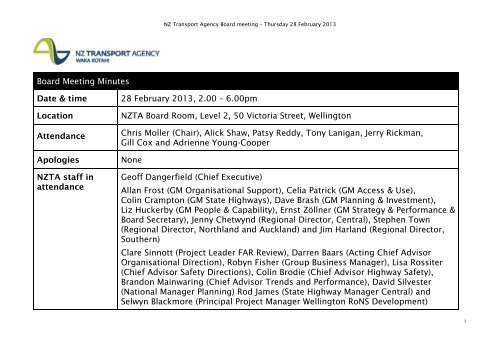 Board Meeting Minutes Date & time 28 February 2013, 2.00 – 6.00 ...