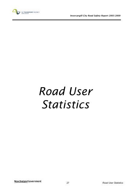 Road safety data - Invercargill City 2010 - NZ Transport Agency