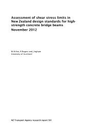 RR 501 Assessment of shear stress limits in New Zealand design ...