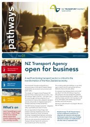 Pathways issue 1 - the newsletter of the NZ Transport Agency