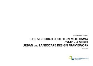 Urban Design and Landscape Framework - NZ Transport Agency