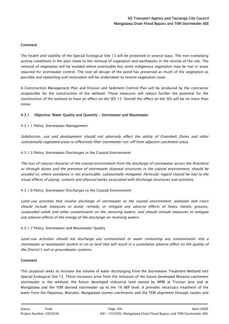 2. Mangatawa catchment consents for earthworks, storm water ...