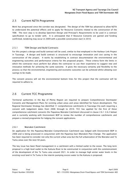 2. Mangatawa catchment consents for earthworks, storm water ...