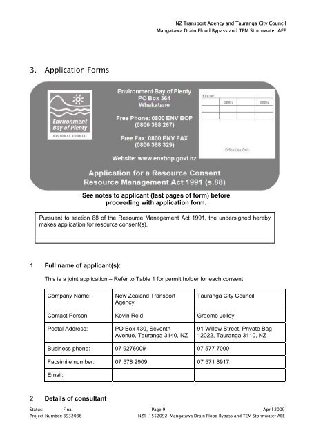 2. Mangatawa catchment consents for earthworks, storm water ...