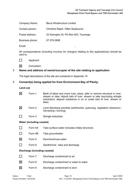 2. Mangatawa catchment consents for earthworks, storm water ...