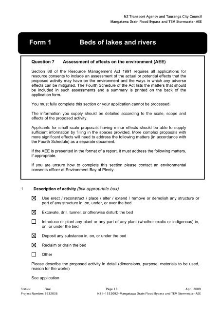 2. Mangatawa catchment consents for earthworks, storm water ...