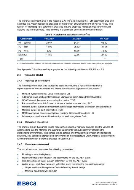 2. Mangatawa catchment consents for earthworks, storm water ...