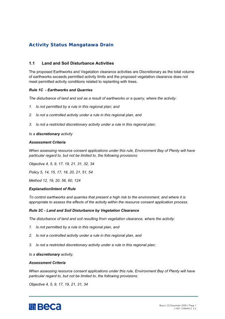 2. Mangatawa catchment consents for earthworks, storm water ...