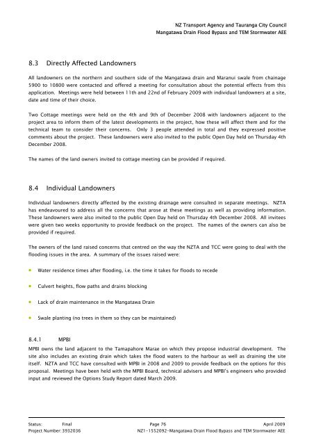 2. Mangatawa catchment consents for earthworks, storm water ...