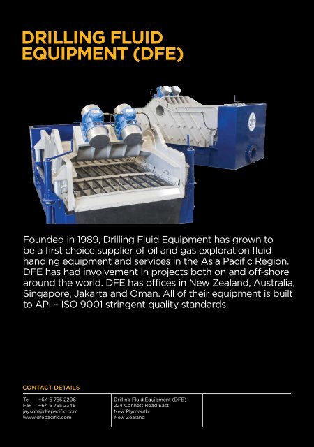 DRILLING FLUID EQUIPMENT ( DFE )