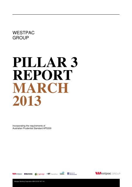 Westpac Group Pillar 3 Report March 2013 - Iguana IR Sites