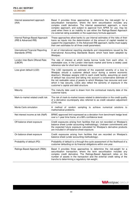 Westpac Group Pillar 3 Report March 2013 - Iguana IR Sites