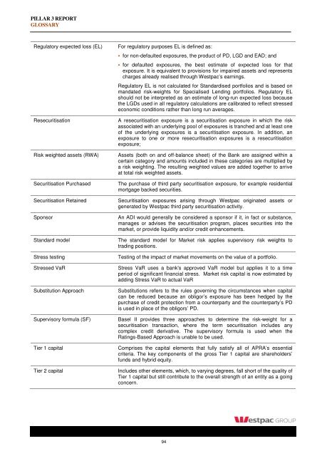 Westpac Group Pillar 3 Report March 2013 - Iguana IR Sites