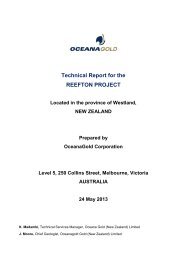 Reefton NI43-101 Technical Report - Oceana Gold