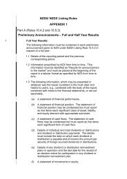 NZSX/ NZDX Listing Rules APPENDIX 1 Part A (Rules 10.4.2 ... - NZX