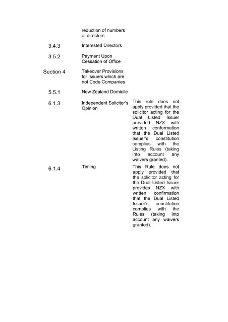 NZSX/ NZDX Listing Rules APPENDIX 1 Part A (Rules 10.4.2 ... - NZX