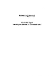 L&M Energy Limited Financial report for the year ended ... - NZX.com