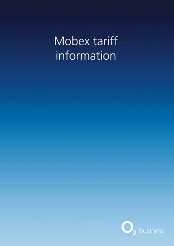 Mobex tariff information - O2