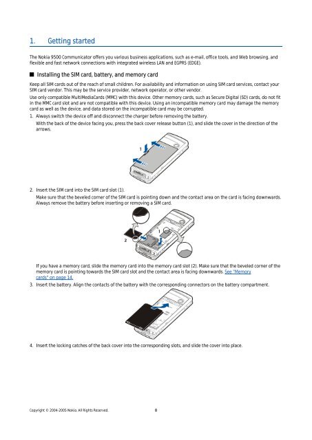 PDF Nokia 9500 Communicator User Guide