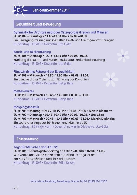 Programm Juli bis Dezember 2011 - Dortmund.de