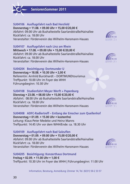 Programm Juli bis Dezember 2011 - Dortmund.de