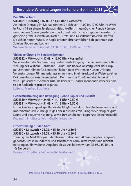 Programm Juli bis Dezember 2011 - Dortmund.de