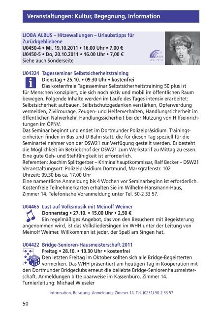 Programm Juli bis Dezember 2011 - Dortmund.de