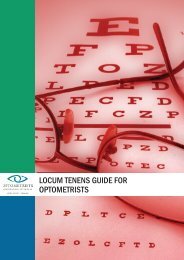 locum tenens guide for optometrists - Optometrists Association ...