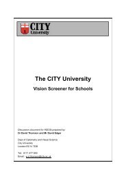 The CITY University Vision Screener for Schools