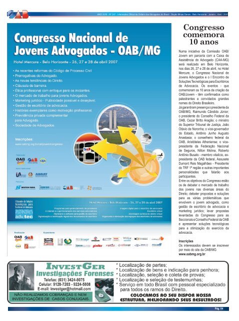 OAB Jovem 10 Anos - OAB/MG