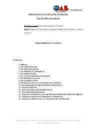 ordem dos advogados do brasil seÃ§Ã£o minas gerais - OAB/MG