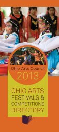 Download a PDF of the full directory here - Ohio Arts Council