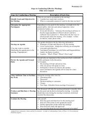 Steps to Conducting Effective Meetings Ohio Arts Council Steps for ...