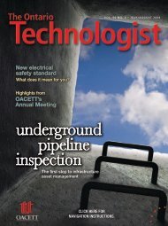 underground pipeline inspection - oacett