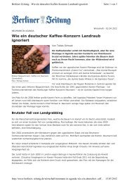 Wie ein deutscher Kaffee-Konzern Landraub ignoriert