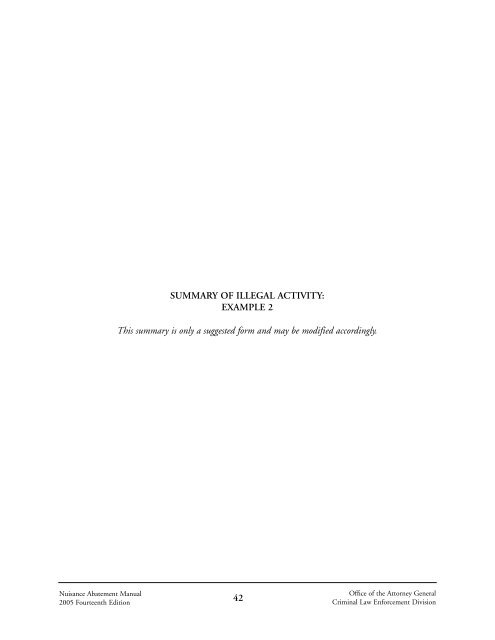 Nuisance Abatement Manual - 2005 - Texas Attorney General