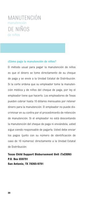 MANUAL PARA PADRES SIN CUSTODIA - Texas Attorney General