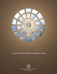 economic development handbook 2008 - Texas Attorney General