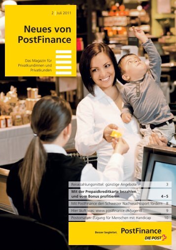 Neues von Postfinance - Das Magazin f