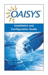 Installation and Configuration Guide - Oaisys