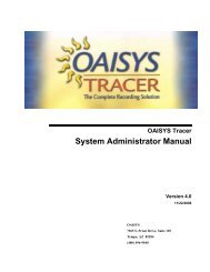 System Administrator Manual - Oaisys