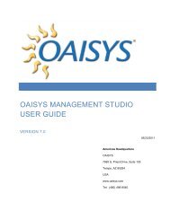 OAISYS MANAGEMENT STUDIO USER GUIDE